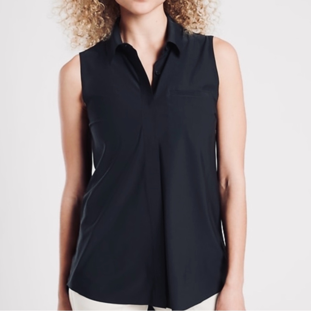 Athleta•Urbanite Tunic Top 3XL | Full Button Down Stretch Longline Shirt